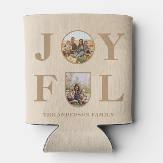 Joyful | Moderne, minimalistische beige Arch 2 fot Blikjeskoeler (Achterkant)