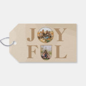 Joyful | Moderne, minimalistische beige Arch 2 fot Cadeaulabel (Achterkant Horizontaal)