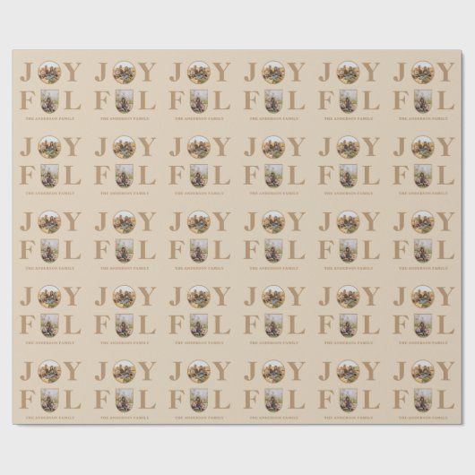 Joyful | Moderne, minimalistische beige Arch 2 fot Cadeaupapier (Vlak)