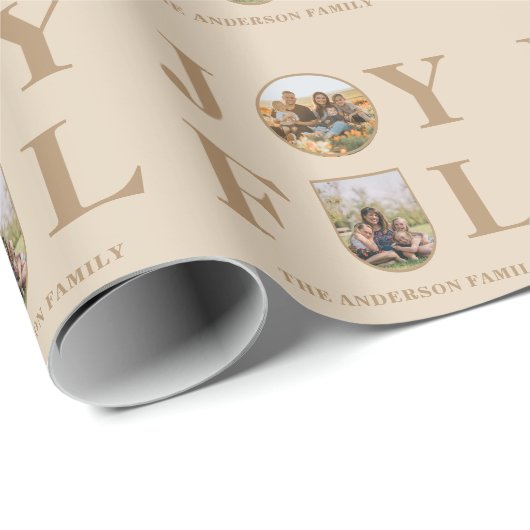 Joyful | Moderne, minimalistische beige Arch 2 fot Cadeaupapier (Rol Hoek)