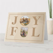Joyful | Moderne, minimalistische beige Arch 2 fot Kaart (Voorkant)