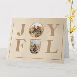 Joyful | Moderne, minimalistische beige Arch 2 fot Kaart