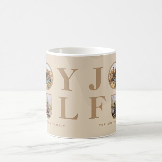 Joyful | Moderne, minimalistische beige Arch 2 fot Koffiemok (Center)