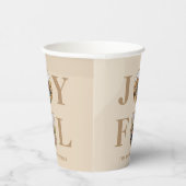 Joyful | Moderne, minimalistische beige Arch 2 fot Papieren Bekers (Rechts)