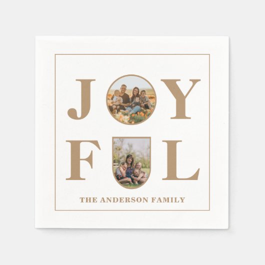 Joyful | Moderne, minimalistische beige Arch 2 fot Servet (Voorkant)