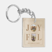 Joyful | Moderne, minimalistische beige Arch 2 fot Sleutelhanger (Voorkant Links)