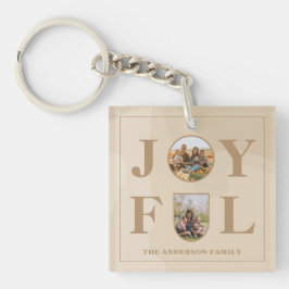 Joyful | Moderne, minimalistische beige Arch 2 fot Sleutelhanger