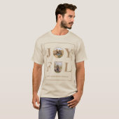 Joyful | Moderne, minimalistische beige Arch 2 fot T-shirt (Voorkant volledig)