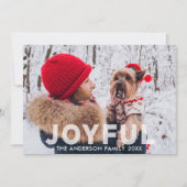 Joyful Moderne Translucent Overlay Foto Feestdagenkaart (Voorkant)