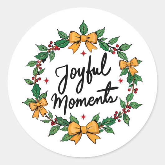 Joyful moments ronde sticker (Voorkant)