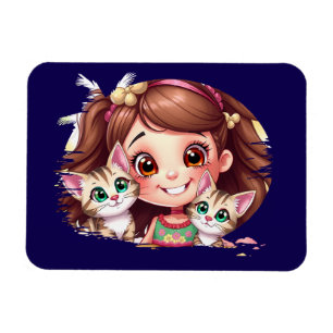 Joyful Moments with My Kitties Magneet