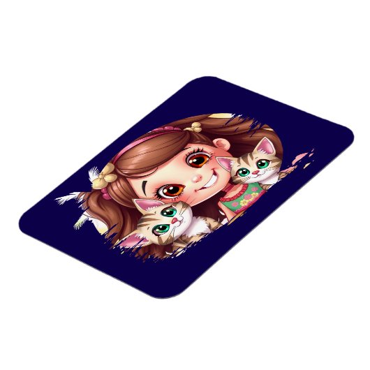 Joyful Moments with My Kitties Magneet (Linkerzijde)