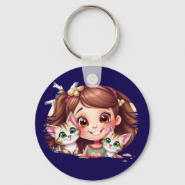 Joyful Moments with My Kitties Sleutelhanger