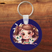 Joyful Moments with My Kitties Sleutelhanger (Voorkant)