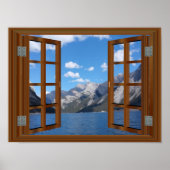 Joyful Mountain Lake Window Frame Poster (Voorkant)