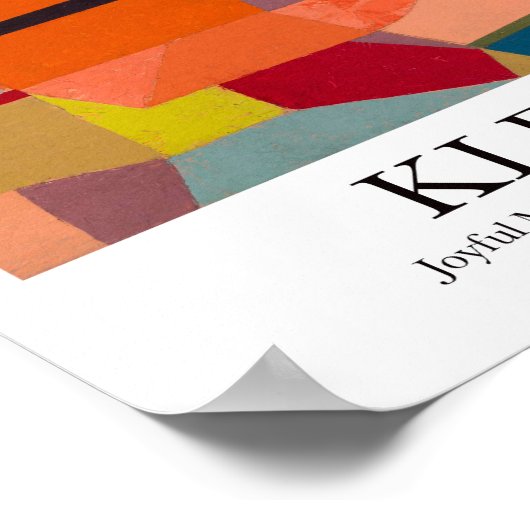 Joyful Mountain Landscape van Paul Klee Poster (Hoek)