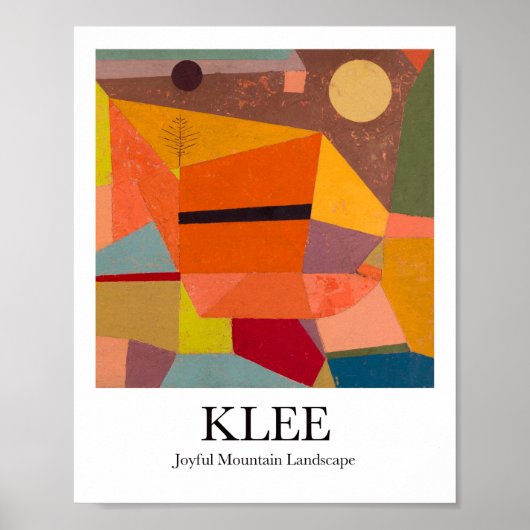 Joyful Mountain Landscape van Paul Klee Poster (Voorkant)