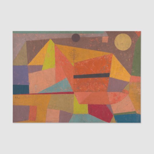 Joyful Mountain Landscape van Paul Klee Tissuepapier (Voorkant)