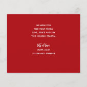 JOYFUL Multi Photo Budget Red Holiday Cards (Achterkant)