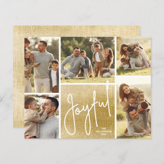 JOYFUL Multi Photo Gold Budget Holidards (Voorkant / Achterkant)