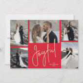 JOYFUL Multi-Photo Kerstmis Feestdagenkaart (Voorkant)