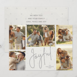 JOYFUL Multi-Photo Kerstmis Feestdagenkaart