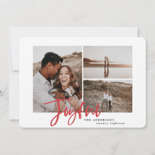 Joyful multi-photokerstkaart feestdagenkaart