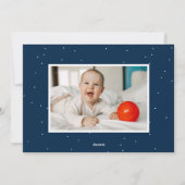 Joyful Navy Trees 2 Foto Feestdagenkaart (Achterkant)