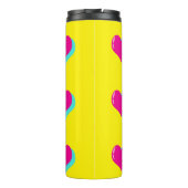 Joyful Neon Love Retro Vaporwave Hearts Fun Thermosbeker (Achterkant)