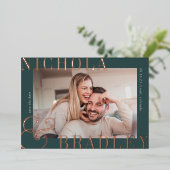 Joyful News | De foto bewaart de Datum Folie Uitnodiging (Staand Voorkant)