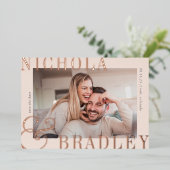 Joyful News | De foto bewaart de Datum Folie Uitnodiging (Staand Voorkant)