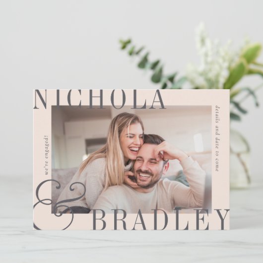 Joyful News | Foto-Verloving Aankondiging (Staand voorkant)