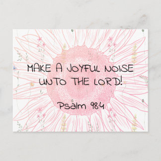  Joyful Noise 2 Psalm 98:4 Christian Scripture Briefkaart