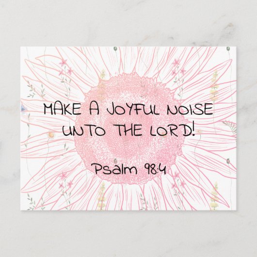  Joyful Noise 2 Psalm 98:4 Christian Scripture Briefkaart (Voorkant)