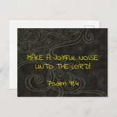  Joyful Noise 3 Psalm 98:4 Christian Scripture Briefkaart (Voorkant / Achterkant)