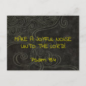 Joyful Noise 3 Psalm 98:4 Christian Scripture Briefkaart (Voorkant)