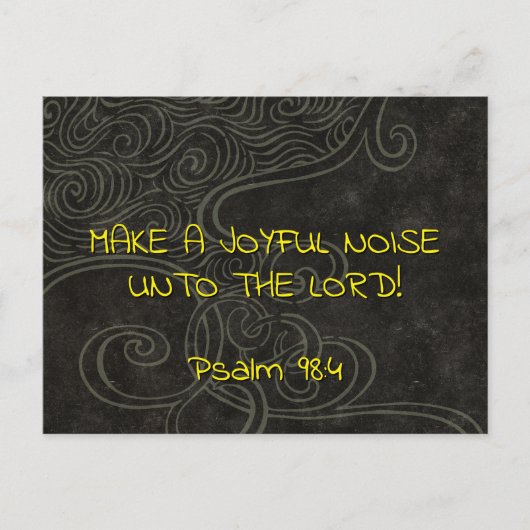  Joyful Noise 3 Psalm 98:4 Christian Scripture Briefkaart (Voorkant)