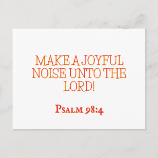  Joyful Noise 4 Psalm 98:4 Christian Scripture Briefkaart