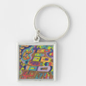 "Joyful Noise" Abstract Sleutelhanger (Voorkant)