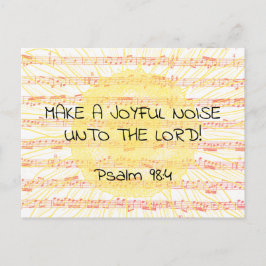  Joyful Noise Psalm 98:4 Christian Scripture Verse Briefkaart