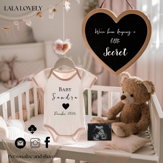 Joyful Nursery Reveal pregnancy announcement card Aankondiging