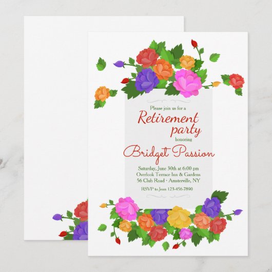 Joyful Occasion Invitation Kaart (Voorkant / Achterkant)