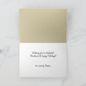 Joyful Olive Green Script Kerstfeestdag Kaart (Binnen)