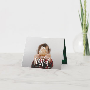 Joyful one foto script tartan family vakantie notitiekaartje