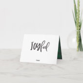 Joyful one foto script tartan family vakantie notitiekaartje (Achterkant)