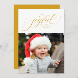 Joyful One Photo Gold Kerststar Feestdagenkaart