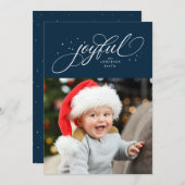 Joyful one photomarvy Kerstmis Feestdagenkaart (Voorkant / Achterkant)