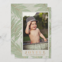 Joyful op Green Leaves kerstfoto