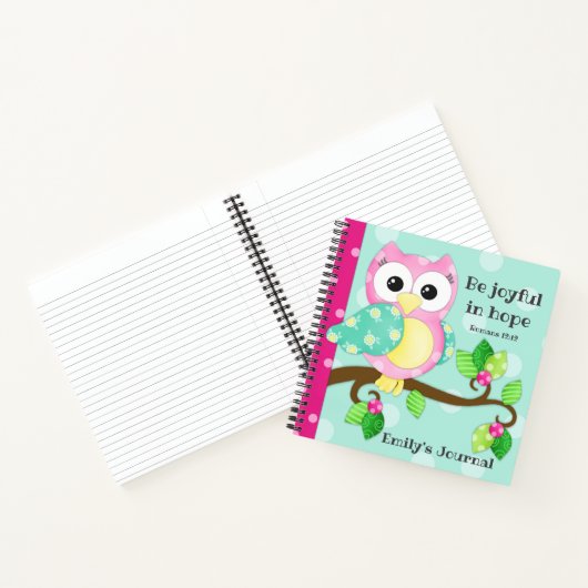 Joyful Owl Custom Scripting/Prayer Journal Notitieboek (Binnen)