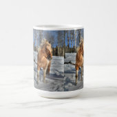 Joyful Palomino Pinto Horse and Snow Koffiemok (Center)